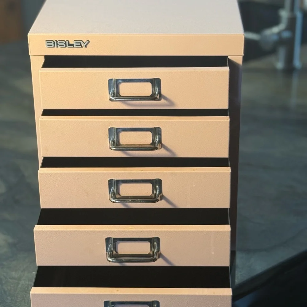 Soft Pink 5-Drawer Organizer